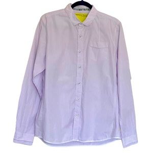 Descendant Of Thieves By Dres Ladro Striped Casual Mens Shirt Sz L